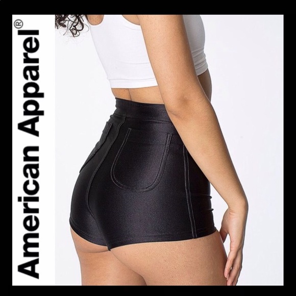 American Apparel Pants - American Apparel High Waist Disco Shorts